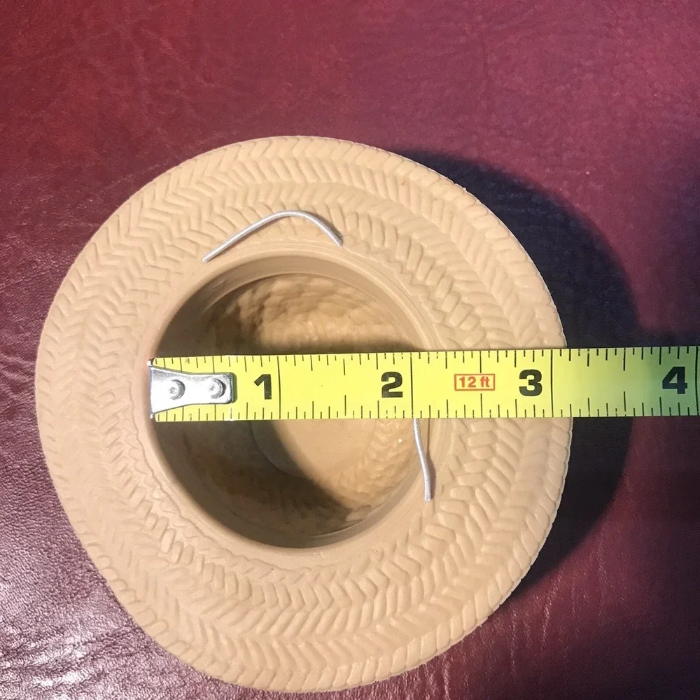 Furskins bear straw look hat Elastic straps